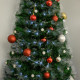 6ft White Light Artificial Christmas Tree w/ 230 LEDs Star Topper Tri-Base Full Bodied Seasonal Decoration Pre-Lit Home