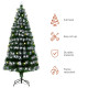 6ft White Light Artificial Christmas Tree w/ 230 LEDs Star Topper Tri-Base Full Bodied Seasonal Decoration Pre-Lit Home