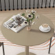 75H x Φ70cm Two-Person Minimalistic Dining Table - Light Brown