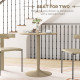 75H x Φ70cm Two-Person Minimalistic Dining Table - Light Brown