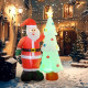 7ft Christmas Inflatable Decoration Santa Claus and Christmas Tree with Rotating Magic Ball Light, Blow-Up Outdoor LED Yard Disp