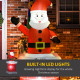 7ft Christmas Inflatable Santa Claus from Chimney, Blow-Up Outdoor LED Garden Display for Lawn, Party