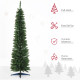 7ft Unlit Artificial Christmas Tree, Pencil Slim Xmas Tree with Solid Stand and Realistic Branches, Green