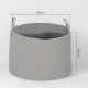 88L Cotton Rope Laundry Basket, with Handles - Grey