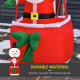 8ft Christmas Inflatable Decoration with Santa Claus on Snowman Hot Air Balloon, Blow Up Xmas Decor for Outdoor ​Indoor with LED