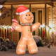 8ft Christmas Inflatable Gingerbread Man, Lighted Blow Up Yard Decor Indoor Outdoor Garden Lawn Party Prop