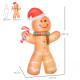 8ft Christmas Inflatable Gingerbread Man, Lighted Blow Up Yard Decor Indoor Outdoor Garden Lawn Party Prop