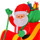 8ft Christmas Inflatable Santa Claus on Sleigh, LED Lighted for Home Indoor Outdoor Garden Lawn Decoration Party Prop