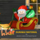 8ft Christmas Inflatable Santa Claus on Sleigh, LED Lighted for Home Indoor Outdoor Garden Lawn Decoration Party Prop