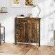 93 x 88.5cm Rustic-Look Radiator Cover - Brown/Black