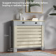 95.5H x 111Wcm Radiator Cover, with Drawer - Grey