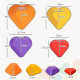 AIYAPLAY 11PCs Heart-Shaped Kids Stepping Stones Balance &amp; Motor Skills, Multicoloured