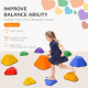 AIYAPLAY 11PCs Heart-Shaped Kids Stepping Stones Balance &amp; Motor Skills, Multicoloured