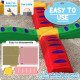 AIYAPLAY 12PCs Kids Balance Beam Stepping Stones w/ Non-Slip Foot Pads