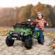 AIYAPLAY 12V Battery Powered Kids Ride On Car, Electric Truck w/ Spring Suspension, Remote, Music Horn Lights - Green