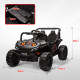 AIYAPLAY 12V Battery Powered Ride on Truck w/ Remote, 4 Suspension Wheels, Horn Lights Music USB, for 3-5 Years Old - Black