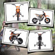 AIYAPLAY 12V Kids Electric Motorbike, Kids Electric Ride on Motorcycle w/ Twist Grip Throttle, Training Wheels - Orange