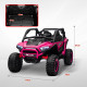 AIYAPLAY 2 Seater 24V 7AH Ride on Truck, Battery Powered Electric Ride On Car w/ Remote, Suspension, 3 Speeds - Pink