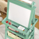 AIYAPLAY 3 in 1 Kids Easel Double-Sided Magnetic Whiteboard and Chalkboard with Paper Roll, Storage Baskets - Green