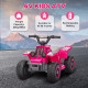 AIYAPLAY 6V Electric Quad Bike for Kids, Ride On ATV w/ Forward Backward, Headlights, for 18-36 Months - Pink