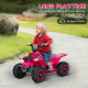 AIYAPLAY 6V Electric Quad Bike for Kids, Ride On ATV w/ Forward Backward, Headlights, for 18-36 Months - Pink