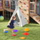 AIYAPLAY Balance Stepping Stones for Kids, 6PCs Non-Slip Stackable River Stones, Obstacle Courses for Balance &amp; Motor Skills