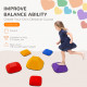 AIYAPLAY Balance Stepping Stones for Kids, 6PCs Non-Slip Stackable River Stones, Obstacle Courses for Balance &amp; Motor Skills