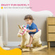 AIYAPLAY Kids Rocking Horse with Realistic Sound, Safety Belt, Wooden Base, for Toddlers 18-36 Months