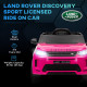 AIYAPLAY Land Rover Discovery Sport Licensed 12V Kids Ride on Car w/ Remote Control, Lights Music Horn, for 3-6 Years Pink