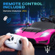 AIYAPLAY Maserati GT2 Licensed 12V Kids Electric Ride on Car with 4 Suspension, Remote Control Music Horn Lights - Pink