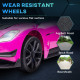 AIYAPLAY Maserati GT2 Licensed 12V Kids Electric Ride on Car with 4 Suspension, Remote Control Music Horn Lights - Pink