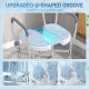 Aluminium Shower Chair, with Padded Seat - Light Blue