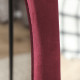 Wavy Velvet-Feel Full Length Mirror - Wine Red