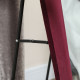 Wavy Velvet-Feel Full Length Mirror - Wine Red