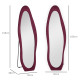 Arched Full Length Mirror, Irregular Wavy Mirror, 160 x 50cm Free Standing/Leaner/Wall Mirror with Velvet Frame for Living Room,