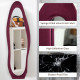 Arched Full Length Mirror, Irregular Wavy Mirror, 160 x 50cm Free Standing/Leaner/Wall Mirror with Velvet Frame for Living Room,