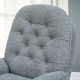 Armchair with 360 Degree Swivel and Wide Padded Seat, Upholstered Accent Chair with Water-Repellent Chenille Fabric Occasional C