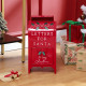 Christmas Post Box, Letters for Santa Mailbox, Freestanding or Wall Mounted Postbox, Indoor Christmas Decoration, Red