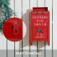 Christmas Post Box, Letters for Santa Mailbox, Freestanding or Wall Mounted Postbox, Indoor Christmas Decoration, Red