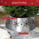 Christmas Tree Collar, 66cm Christmas Tree Base Cover with Hollow Snowflake Patterns, Xmas Decoration for Party, Holiday, Home, 