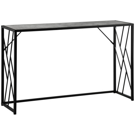 Console Table, Industrial Sofa Table with Metal Frame for Living Room, Hallway, 120 cm, Grey