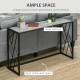 Console Table, Industrial Sofa Table with Metal Frame for Living Room, Hallway, 120 cm, Grey