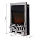 Contemporary Electric Fireplace Coal Burning Flame Effect Inset Fire Place Space Heater Glass View LED Lighting with Remote Cont