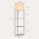 Corner Floor Lamp with Shelves, Tall Standing Lamps for Living Room, with Pull Chain Switch Bulb not Included, Grey