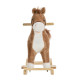 Kids Plush Rocking Horse w/ Sound Moving Mouth Wagging Tail Children Rocker Ride On Toy Gift 3-6 Years Brown