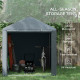 Outsunny 1.6 x 2.2m Garden Storage Shed Tent, with Accessories - Dark Grey