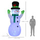 Outsunny 10ft Inflatable Snowman Christmas Decoration, with Accessories