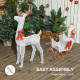 Outsunny 170 LED Light Reindeer and Sleigh Christmas Decoration