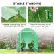 Outsunny 300 x 195cm Walk-In Tunnel Greenhouse - Green