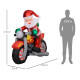 Outsunny 5.6ft Inflatable Santa Claus Motorcycle Decoration